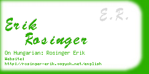 erik rosinger business card